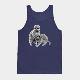 Baby meerkats - ink illustration Tank Top